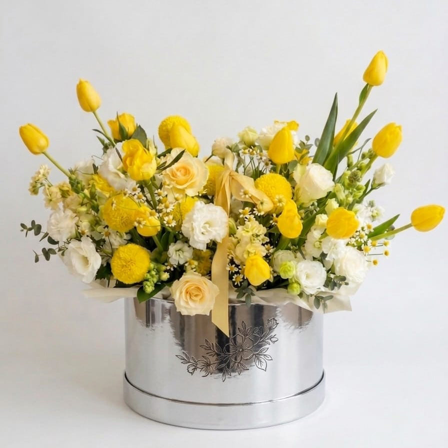 Golden-Easter-Radiance-flower-box-DodoMarket-delivery-Mauritius