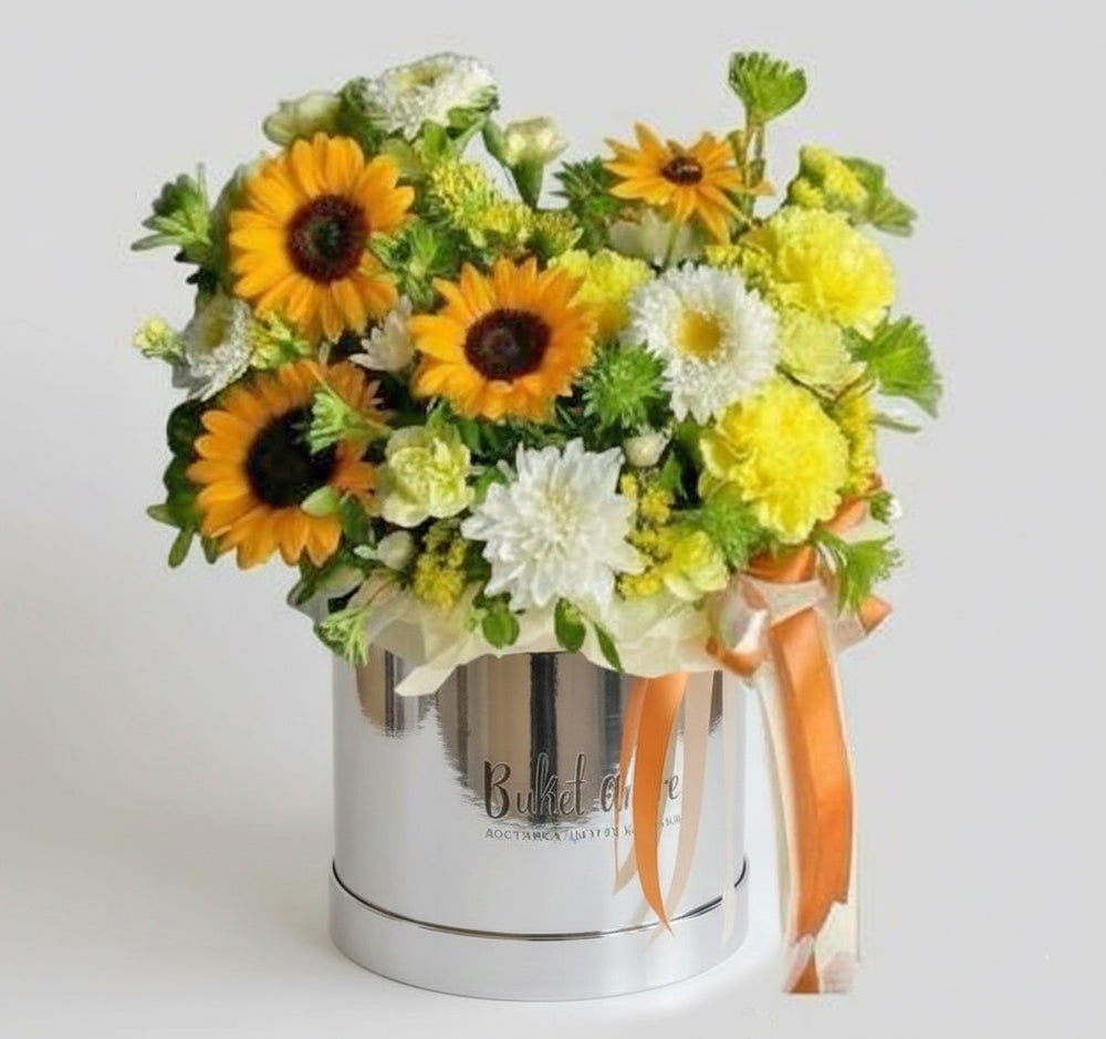 Golden-Easter-Radiance-flower-box-sunflowers-DodoMarket-delivery-Mauritius