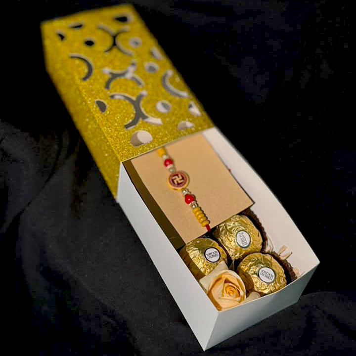 Golden-Rakhi-Special-Box-on-black-DodoMarket-delivery-Mauritius