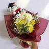Bouquet Joie des Diplômés avec l'Ourson Savant