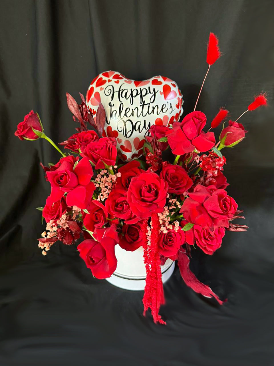 Happy-Valentines-Roses-preserved-flowers-Balloon-DodoMarket-Mauritius