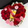 Flower Heart Box with Ferrero Chocolates