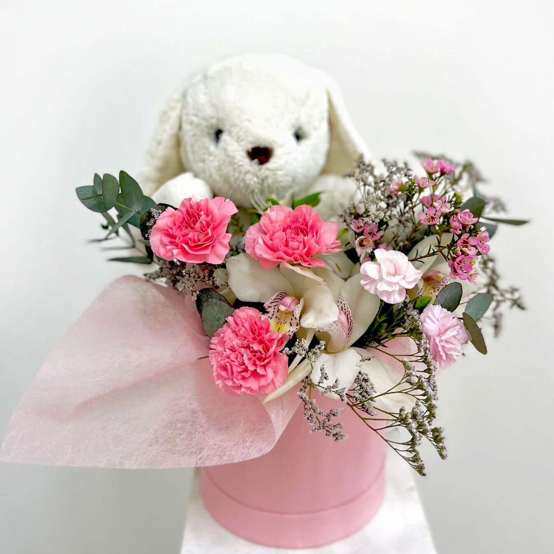 Hello-Baby-Child-Flower-Box-pink-DodoMarket-delivery-Mauritius