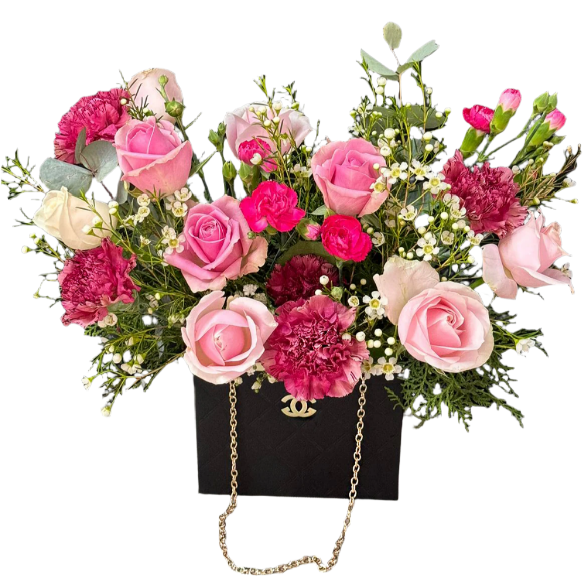 Imported-roses-mix-flowers-in-classy-black-bag-2024-DodoMarket-egift-delivery-Mauritius