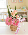 Petit Prince et Princesse : Panier de fleurs pour bébé