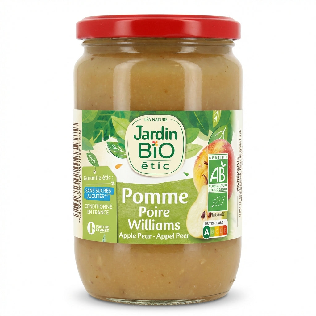 Jardin Bio Apple Williams Pear Compote 680g Delivery Mauritius