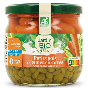 Jardin Bio Peas & Baby Carrots 330g Delivery Mauritius