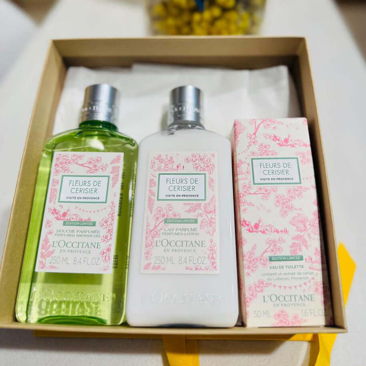 L'Occitane Cherry Blossom Body Care Set | Delivery Mauritius