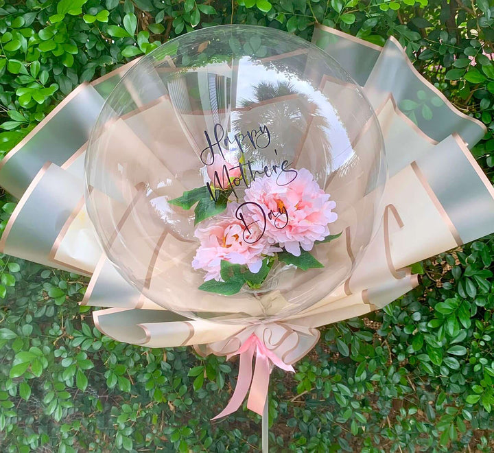 Long-Lasting-Faux-Flowers-Balloon-Personalized-DodoMarket-delivery-Mauritius