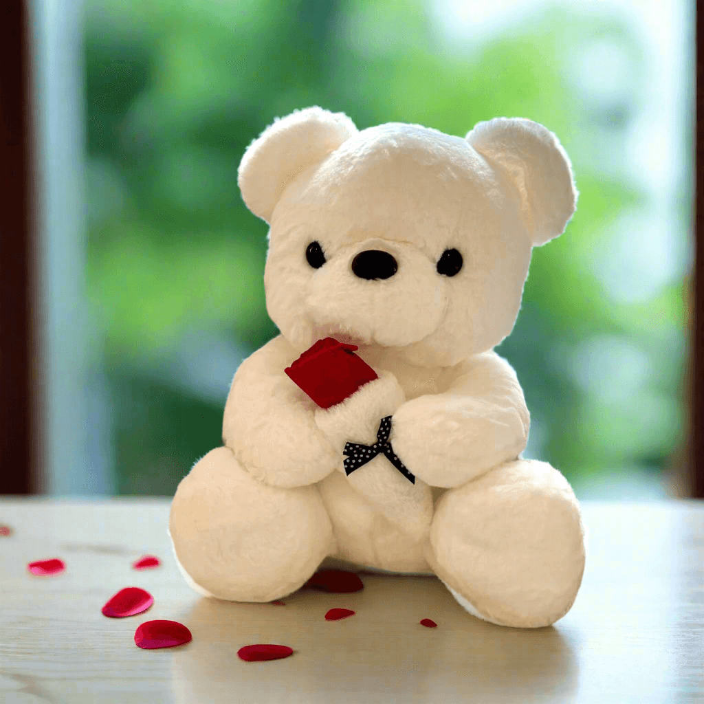 Love-Teddy-Bear-Toy-white-rose-DodoMarket-delivery-Mauritius