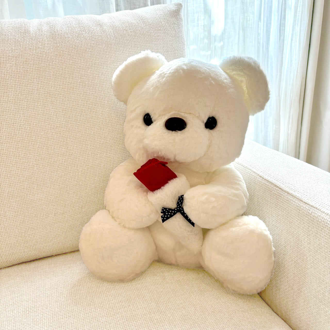 Love-Teddy-Bear-Toy-white-rose-DodoMarket-delivery-Mauritius