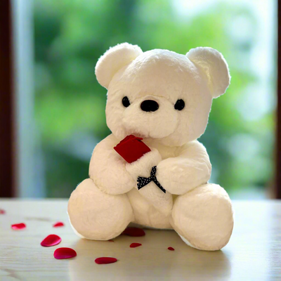 Love-Teddy-Bear-Toy-white-rose-DodoMarket-delivery-Mauritius