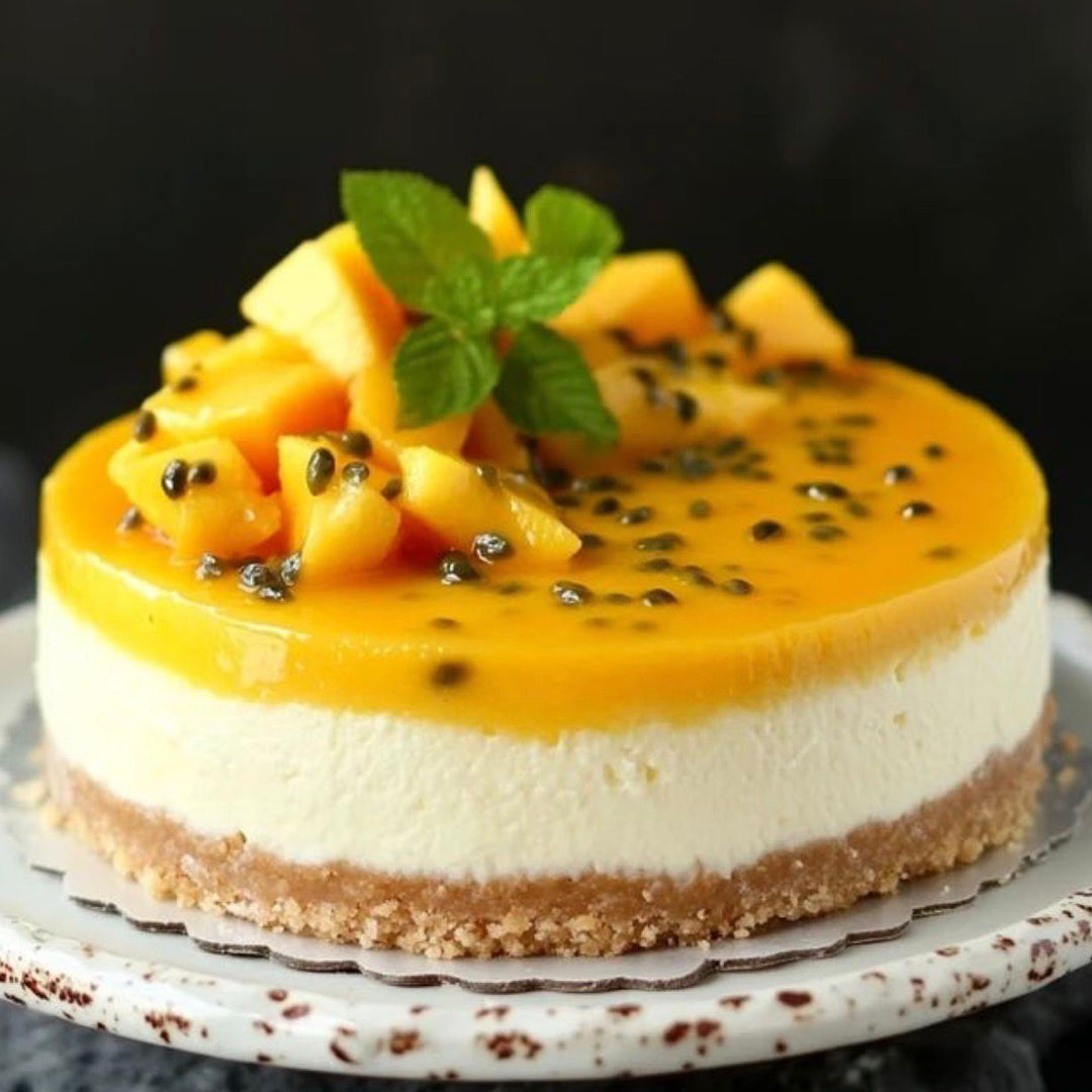 Mango-and-passion-Fruit-CheeseCake-DodoMarket-Same-day-delivery-Mauritius