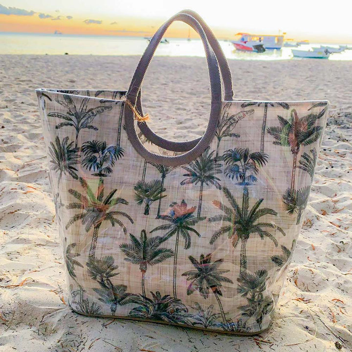 Moo-Bags-Small-Beach-Bag-Sepia-Palms-DodoMarket-delivery-Mauritius