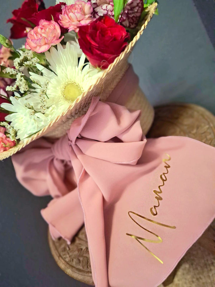 Personalized-hat-with-flowers-Maman-DodoMarket-delivery-Mauritius