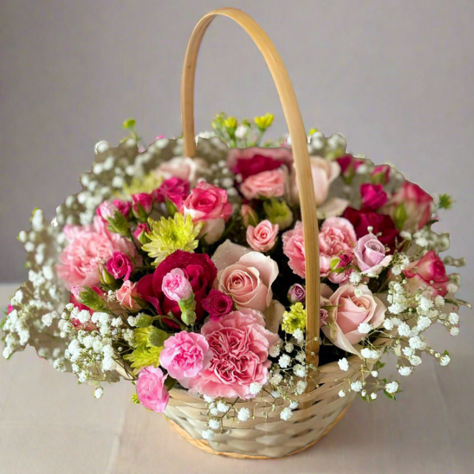 Mothers-Day-Mixed-flowers-basket-sweet-meadow-DodoMarket-delivery-Mauritius