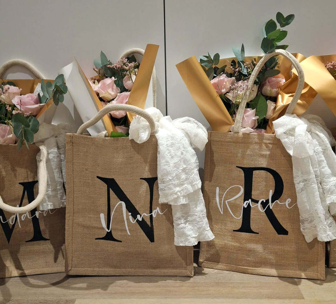 Personalized-Jute-Bags-roses-white-lacey-tie-DodoMarket-delivery-Mauritius