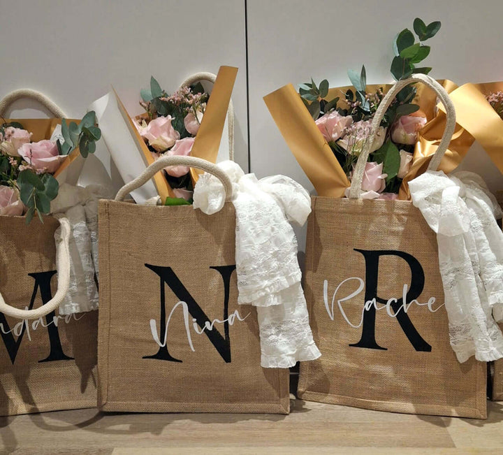 Personalized-Jute-Bags-roses-white-lacey-tie-DodoMarket-delivery-Mauritius