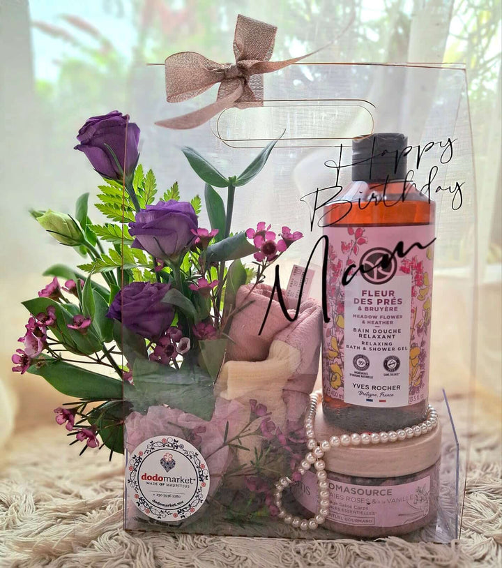 Personalized-acrylic-gift-bag-body-hamper-Happy-Birthday-DodoMarket-delivery-Mauritius