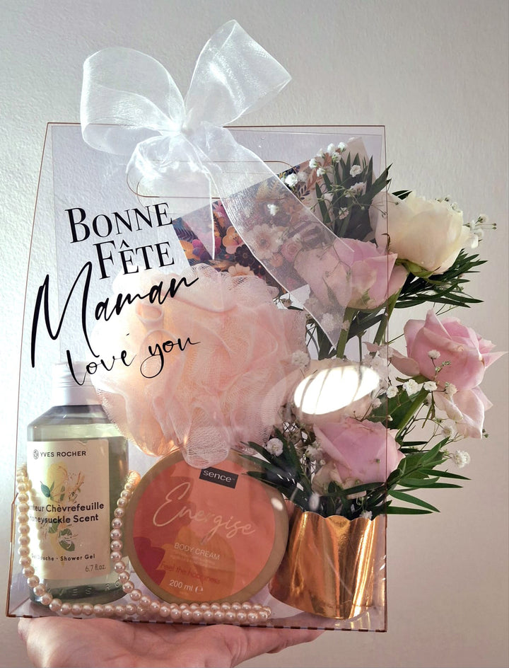 Personalized-acrylic-gift-bag-body-pamper-hamper-Maman-DodoMarket-delivery-Mauritius