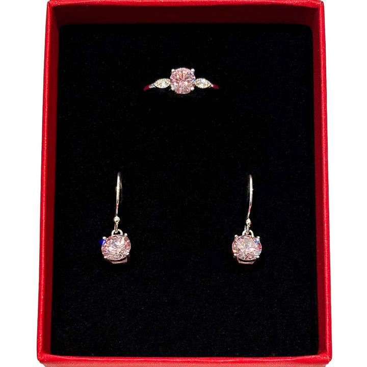 Pink-Cubic-Zirconia-925-Silver-Ring-Earrings-Set-DodoMarket-delivery-Mauritius