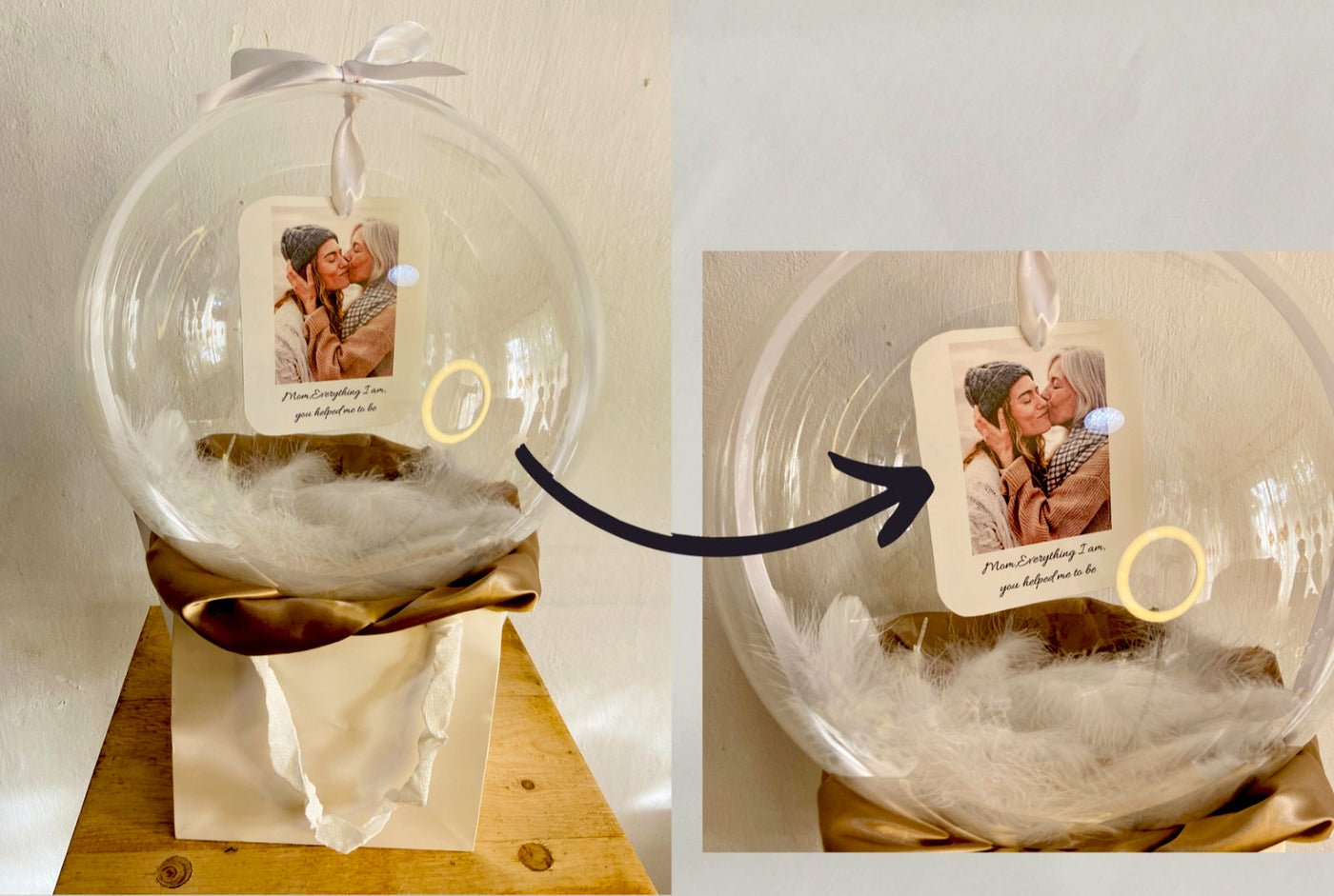 Placing-Polaroid-Photo-inside-Bubble-Balloon-DodoMarket-delivery-Mauritius
