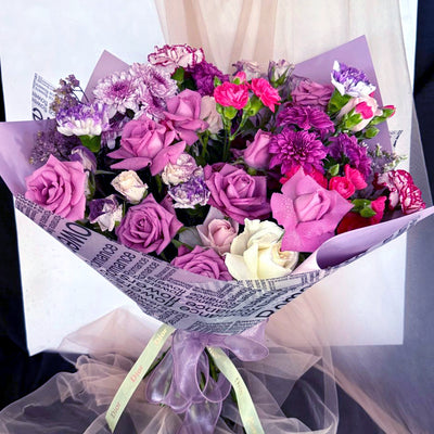 Pretty-Purple-Bouquet-wrapped-Dodomarket-delivery-Mauritius