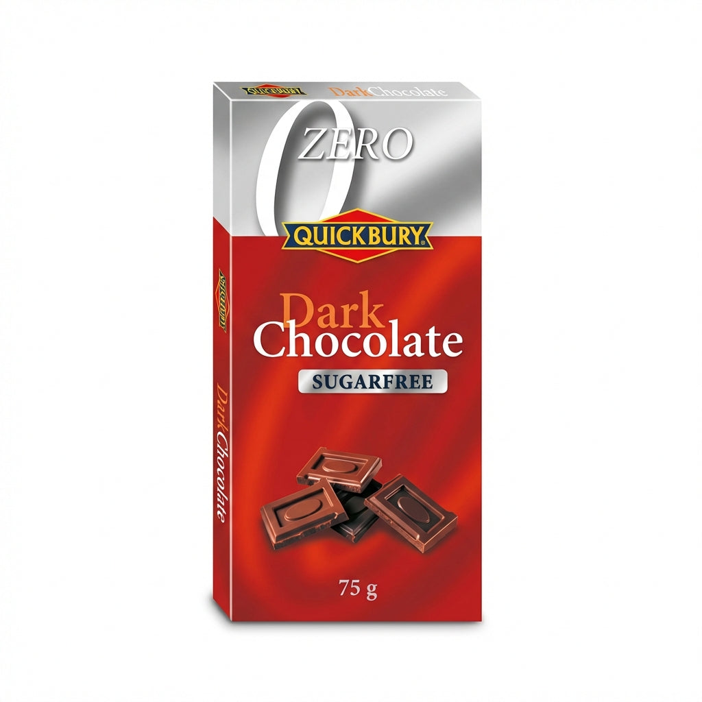 Quickbury Sugar Free Dark Chocolate 75g Delivery Mauritius