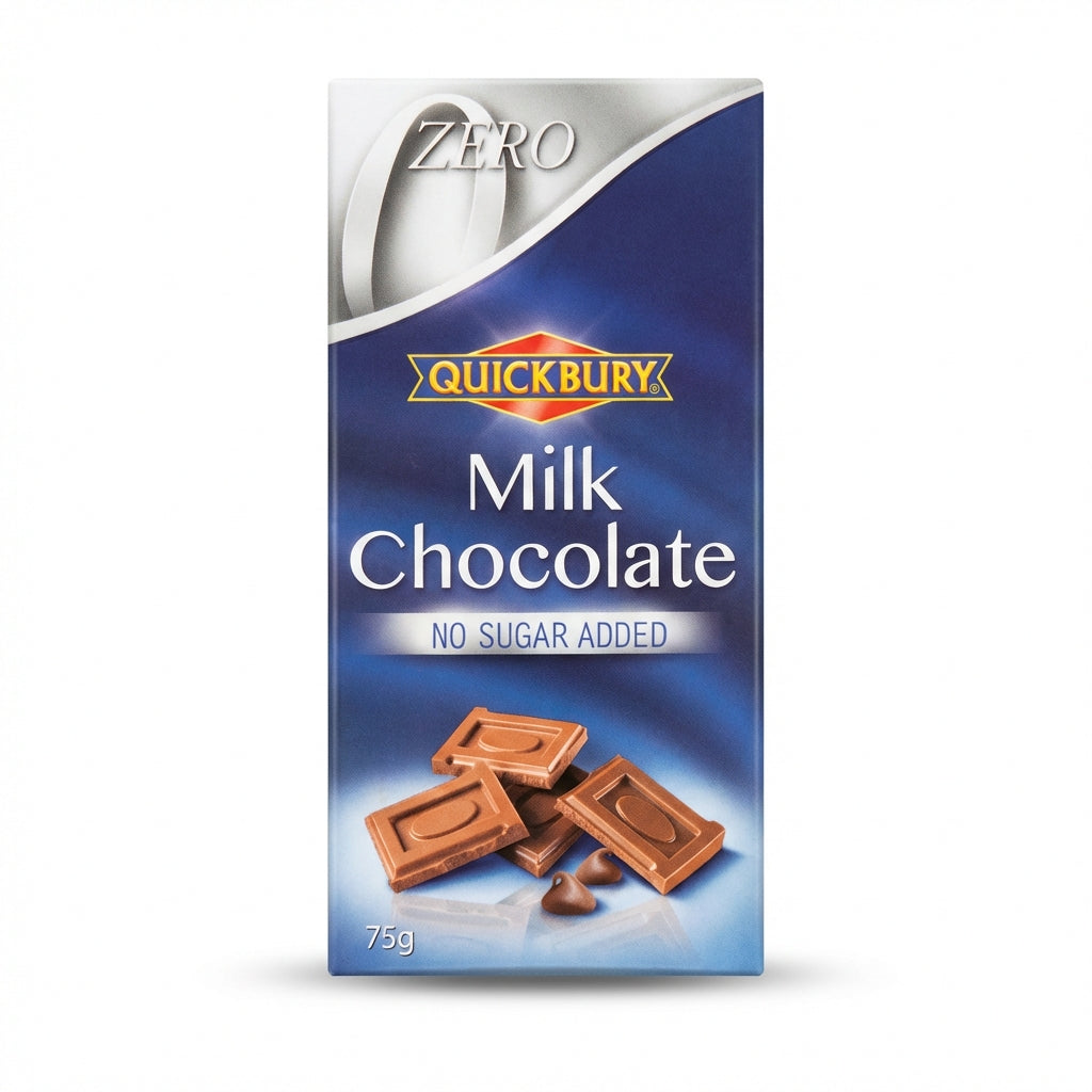 Quickbury Sugar Free Milk Chocolate 75g Delivery Mauritius