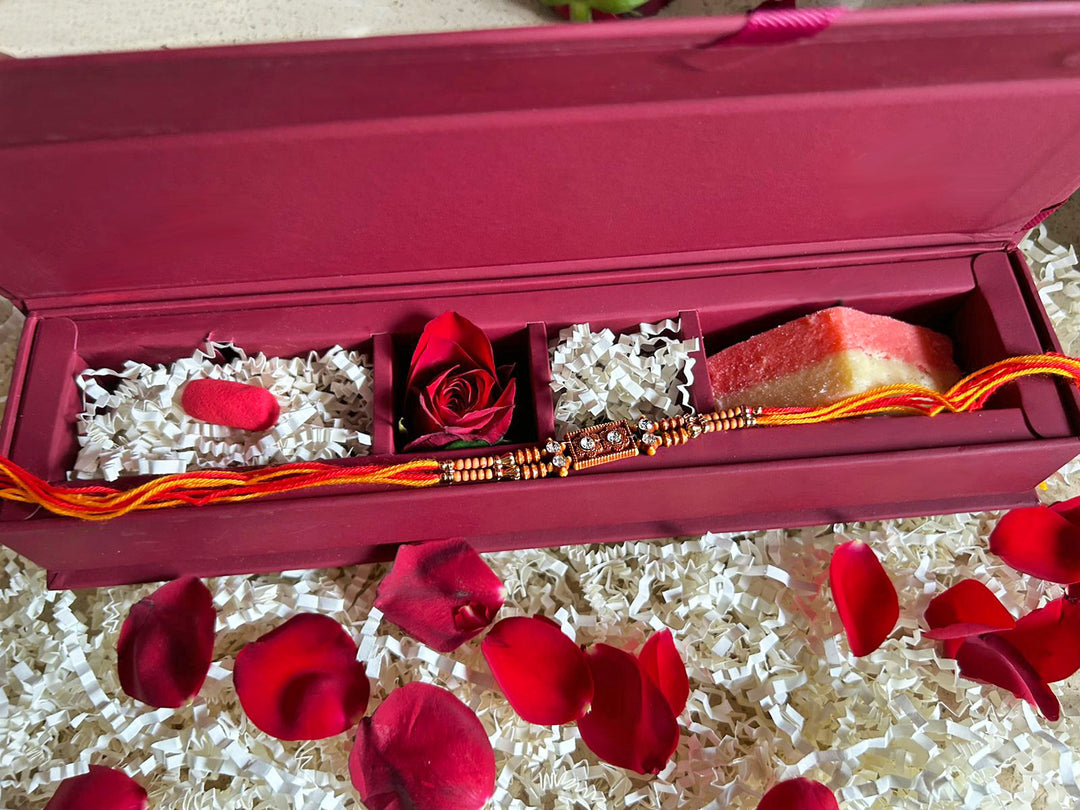 Rakhi-Gift-Kit-Bracelet-Chandan-sweets-open-box-DodoMarket-delivery-Mauritius