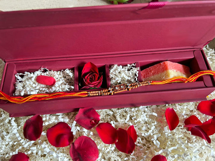 Rakhi-Gift-Kit-Bracelet-Chandan-sweets-open-box-DodoMarket-delivery-Mauritius