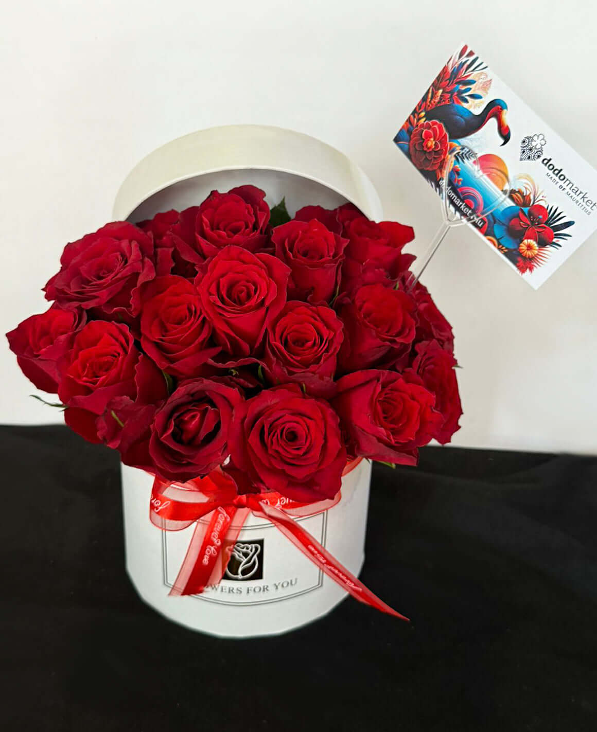 Red Roses Box Delivery Valentine Red Roses Luxury Box | Same-day Delivery Mauritius