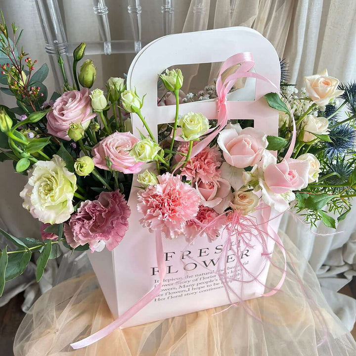 Romantic Flower Bouquet in a Bag