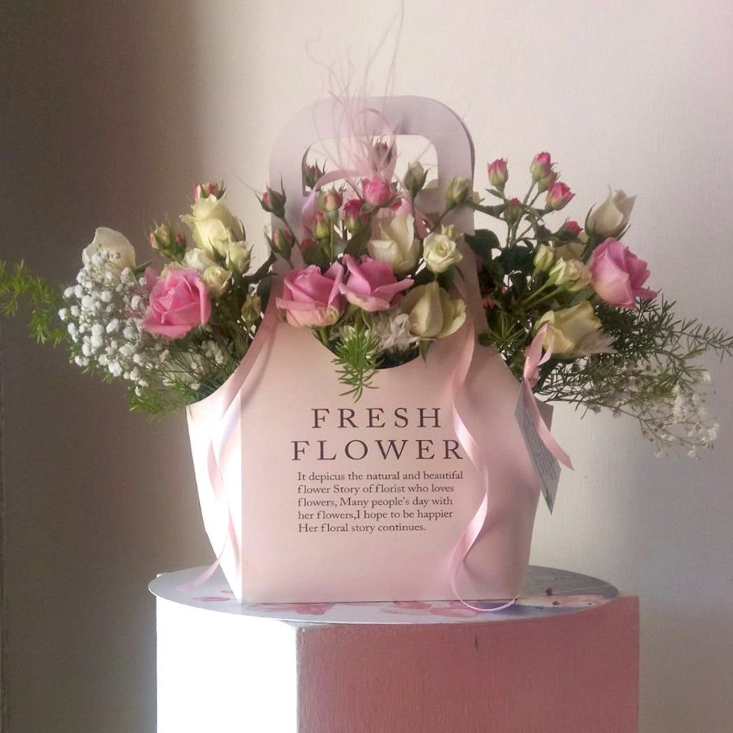 Romantic-flower-mix-Bouquet-in-bag-DodoMarket-Mauritius