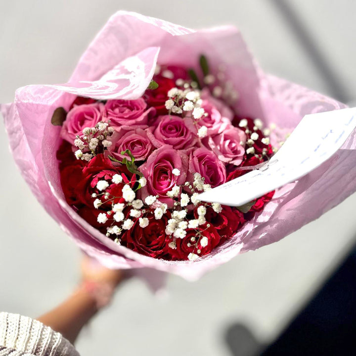 Rose-Elegance-25-Roses-Red-pink-DodoMarket-delivery-Mauritius