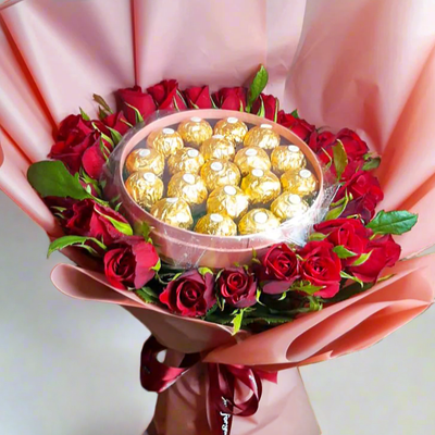 Roses-Ferrero-Rocher-Bouquet-Sweetest-Love-close-DodoMarket-delivery-Mauritius