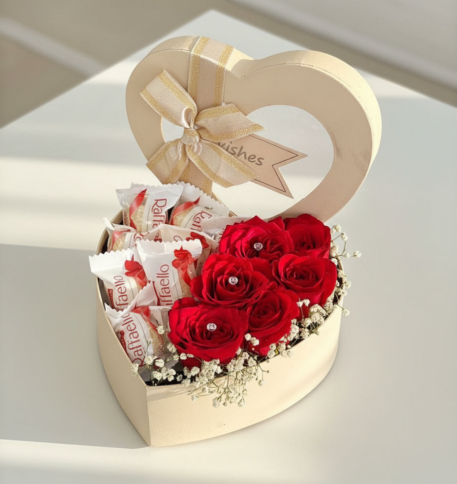 Royal-romance-heart-box-roses-and-raffaello-DodoMarket-delivery-Mauritius