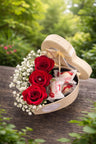 Coffret Cœur Romantique Royal : Roses et Raffaello
