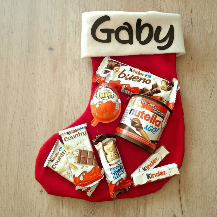 Santa-Sock-with-Sweets-Personalized-on-table-DodoMarket-delivery-Mauritius