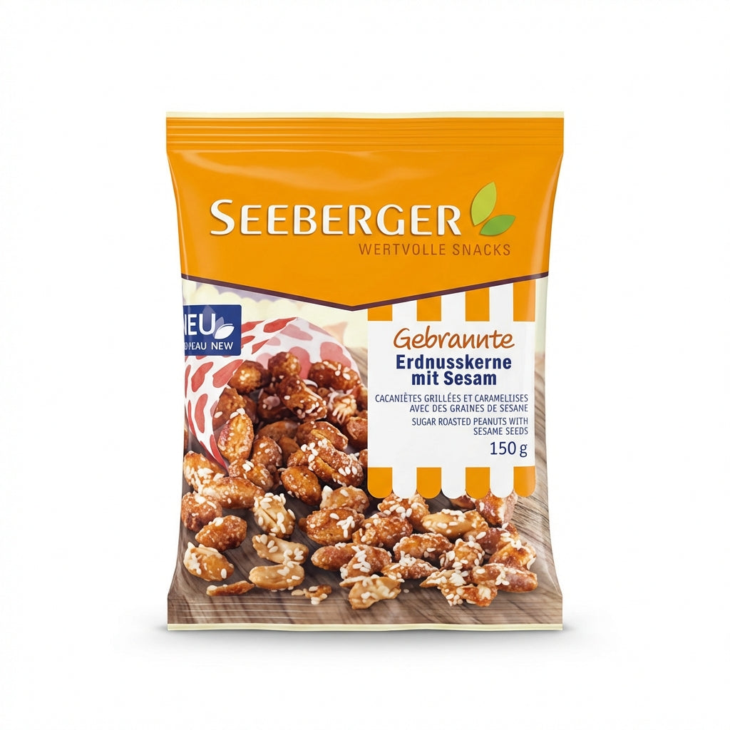 Seeberger Sugar Roasted Peanuts with Sesame 150g Delivery Mauritius