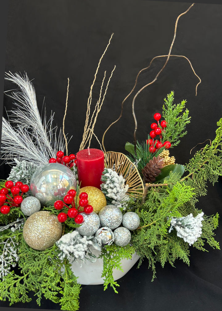 Snowy-Glow-Centerpiece-Xmas-DodoMarket-delivery-Mauritius