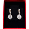 Boucles d'oreilles solitaires en argent sterling avec oxyde de zirconium
