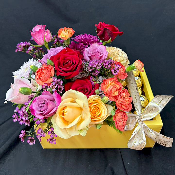 Sunshine-_olorful-Bouquet-Ferrero-chocolates-Spring-Dodomarket-delivery-Mauritius