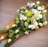 Fleurs Funérailles Arrangement Raquette Blanc - Élégance