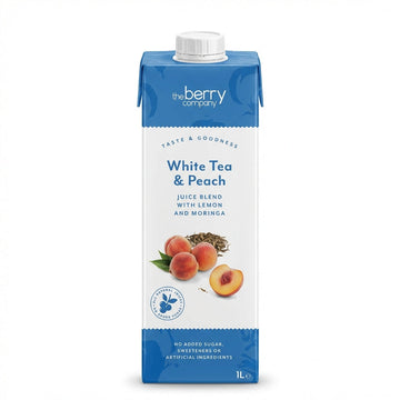 The Berry Company White Tea Peach with Moringa & Lemon 1L Delivery Mauritius