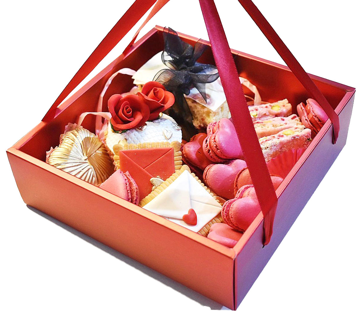 Valentines-Assorted-Cakes-Cookies-Gift-Box-opened-DodoMarket-Delivery-Mauritius