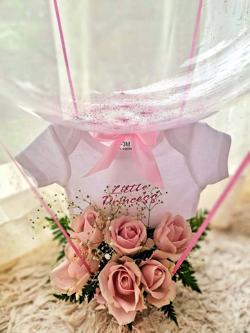 Welcome-Baby-flowers-Customised-babygrow-DodoMarket-delivery-Mauritius