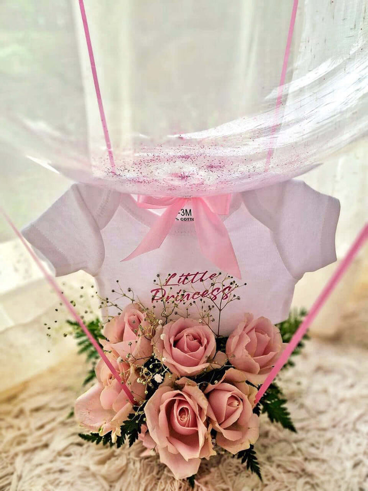 Welcome-Baby-flowers-Customised-babygrow-DodoMarket-delivery-Mauritius