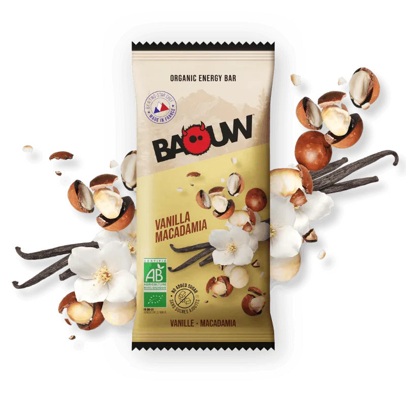 Baouw Extra Organic Energy Bar Vanilla-Macadamia 50g Delivery Mauritius