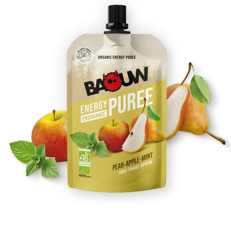 Baouw Organic Energy Puree Pear-Apple-Mint 90g Delivery Mauritius